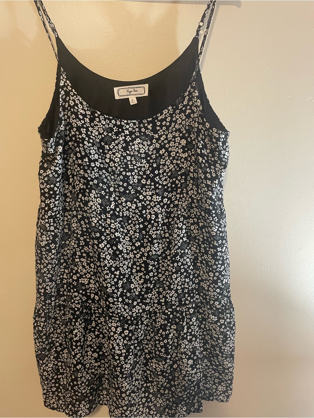 Hippie Rose Black and White Floral Dress